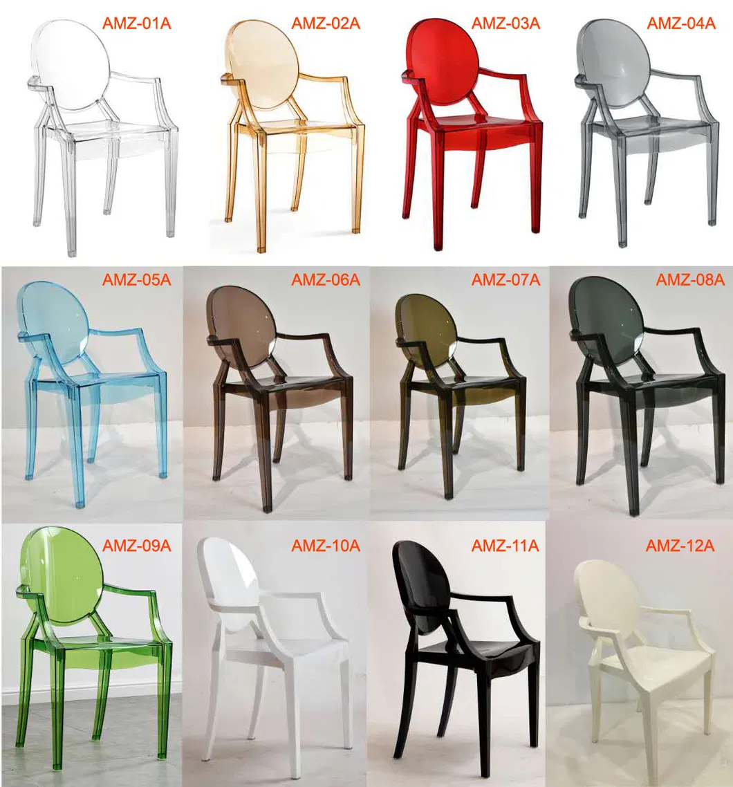 Wedding Banquet Hotel Dining Acrylic Clear Resin Louis Ghost Chair