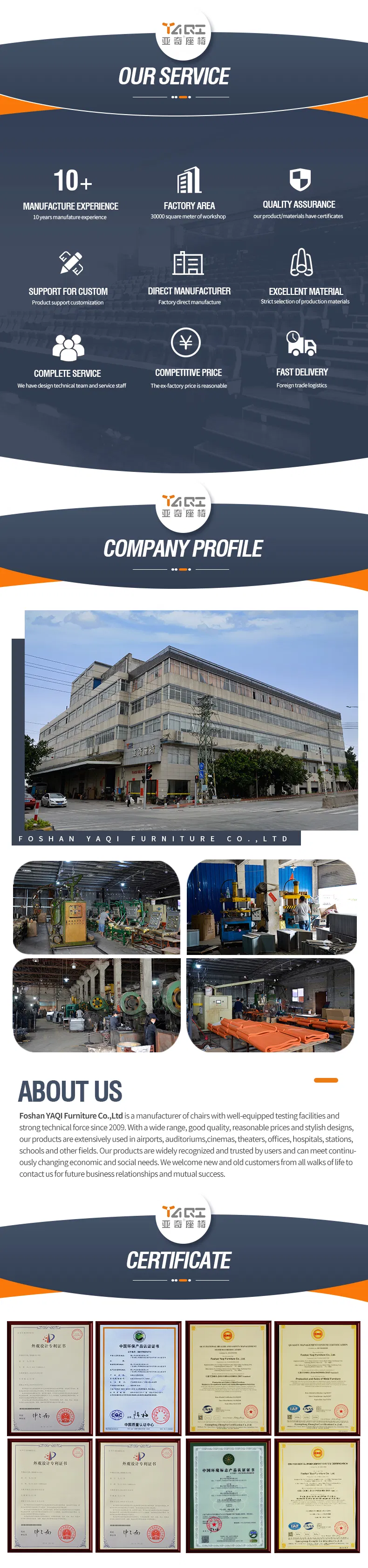 Wholesale China Factory Supply Church Seats and Auditorium Chairs (YA-L16A)
