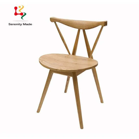 Wholesale Piano Chair Wooden Ashtrees Solid Wood Dining Chair with High Quality