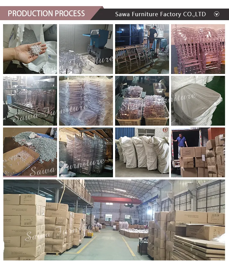 Wholesale Strong Wedding Party Event Clear Crystal Plastic Resin Acrylic Tiffany Chiavari Chair